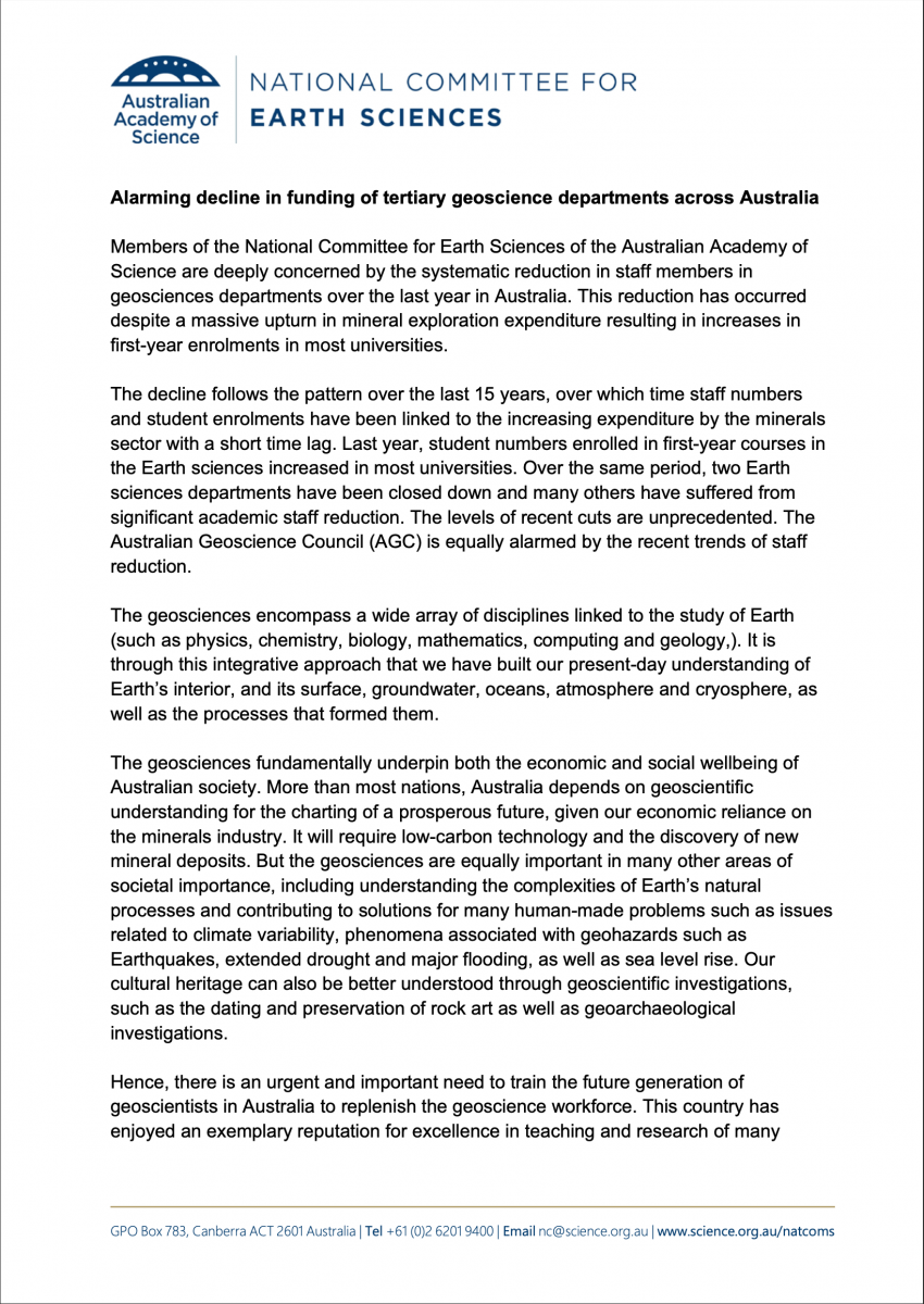 National Committee for Earth Sciences