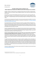 Submission—National Digital Research Infrastructure (NDRI) Investment Plan Environment Scan