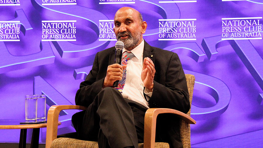 Academy President Professor Chennupati Jagadish at the National Press Club